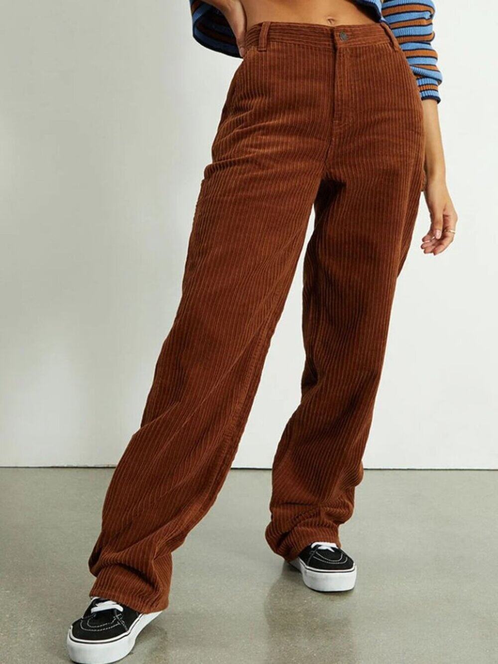 Pacsun - Caramel Brown Corduroy Baggy Carpenter Pants Y2K/Grunge Wide Leg - XS
